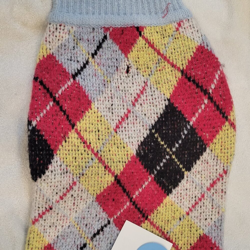 (NWT) Little Beast x Lisa Says Gah - Dog Sweater - Cirque Argyle (L) - Picture 5 of 9